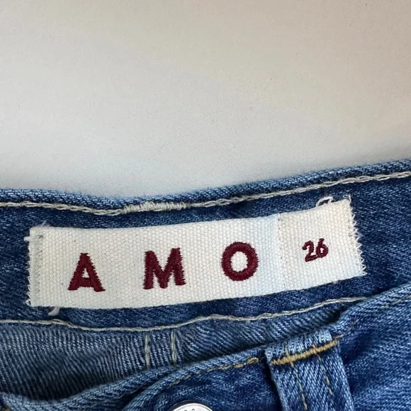 AMO Sara Trouser Dark Wash Wide Leg Striped in Delight Denim Jeans in Size 26 - Picture 16 of 16